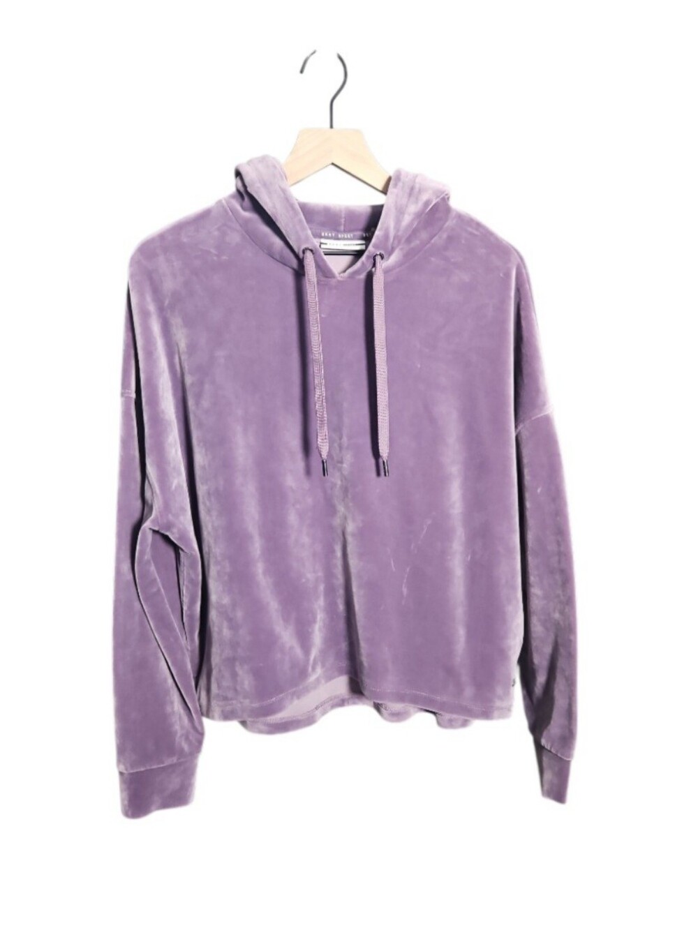 DKNY Sport Velour Hoodie Women's Large Lavender Grape Color